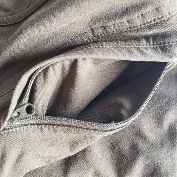 MEC Olive Army Green Wide Leg Outdoor Performance Pants w Drawstring Ankle - Picture 15 of 15